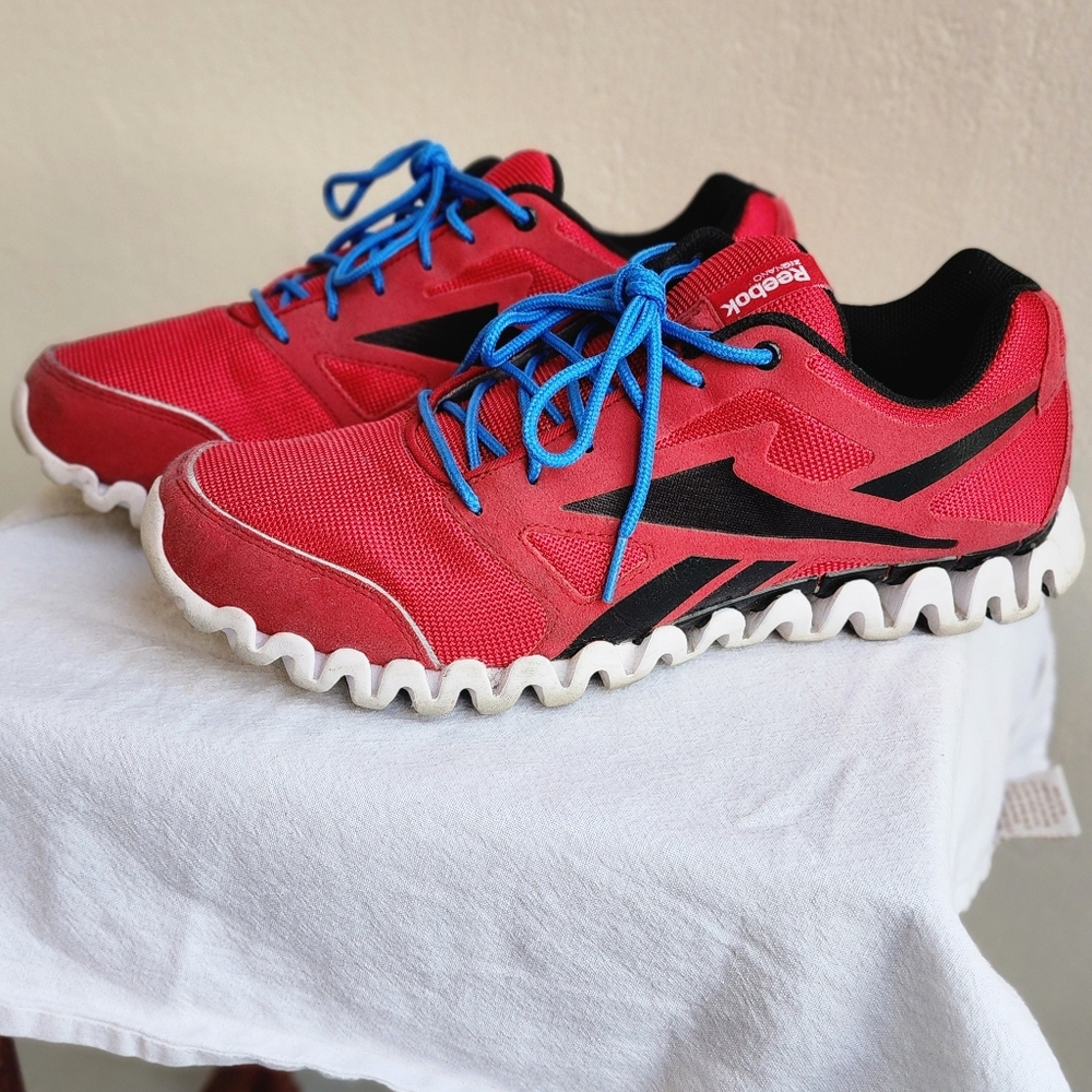 Reebok Zig Nano Running Shoes / Men's Size 12 / Red + black with white bottoms